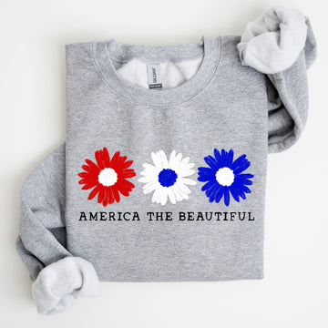 America The Beautiful, Red White Blue, Patriotic Sweatshirt