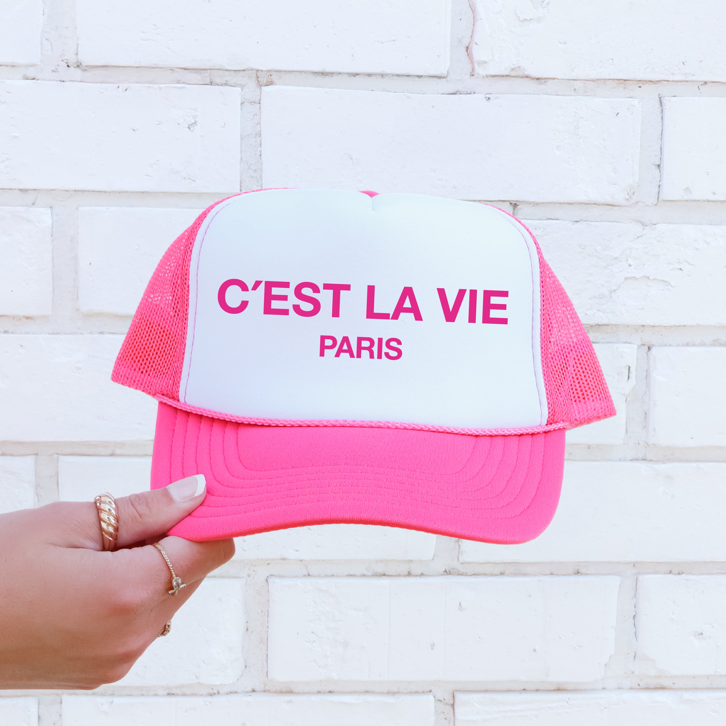 Sassy Pink Snapback Trucker Hat | C display picture 2
