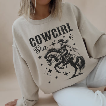 Cowgirl Era, Horse, Stars, Retro, Western, Country Sweatshirt