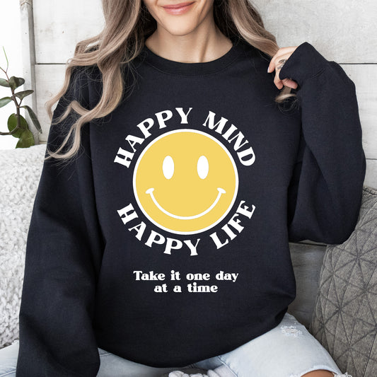 Happy Mind Happy Life, Mental Health, Self Love Sweatshirt