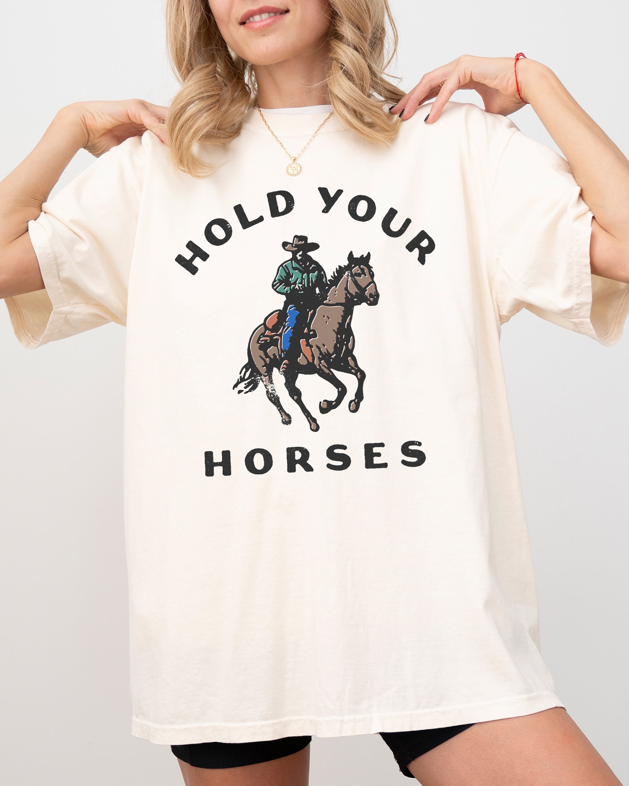 Hold Your Horses Retro Western Aesthetic Vintage Inspired Trendy Unisex...