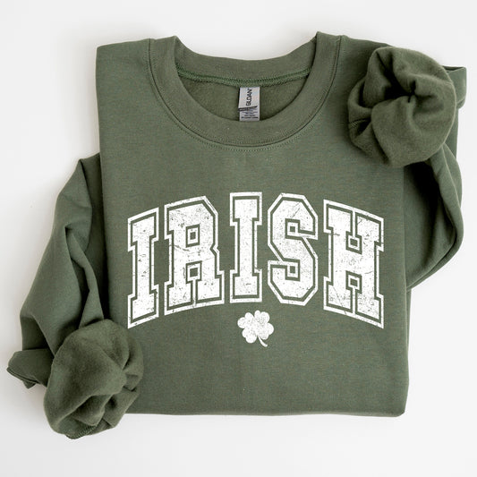 Irish, Retro Collegiate, St Patrick's Day Sweatshirt