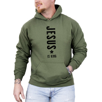Jesus Is King, Religious, Faith, Gospel, Christian Hoodie, Hooded Sweatshirt