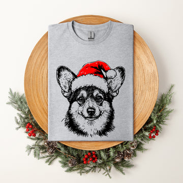Corgi, Santa, Dog, Christmas, Dog Lover, Pet T-Shirt Comfort Colors T-Shirt