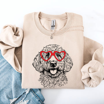Goldendoodle, Pet, Dog Breed, Valentine's Sweatshirt