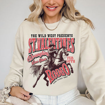 St. Valentines Rodeo, Cowboy, Western, Wild West, Country, Valentine's Day, Love Sweatshirt