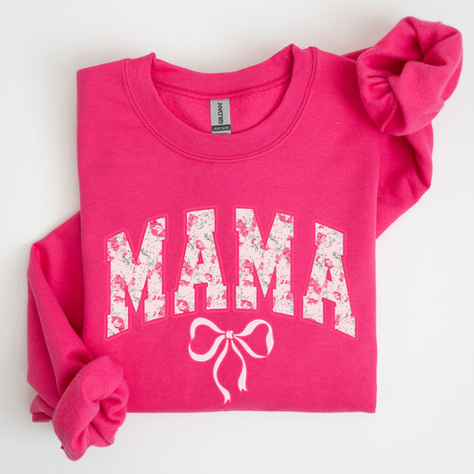 Mama, Coquette, Pink Bows, Trend, Girly, Soft Girl Era Sweatshirt