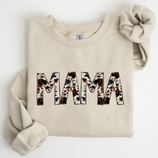 Mama, Cow Print, Mom, Mother's Day Gift Sweatshirt