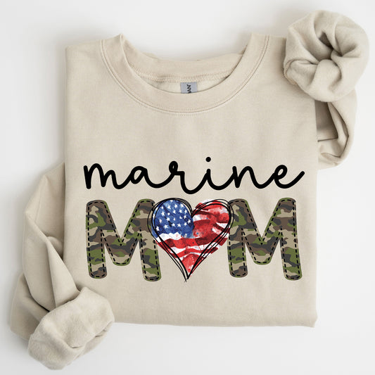 Marine Mom, Military, Armed Forces, Mother's Day Sweatshirt