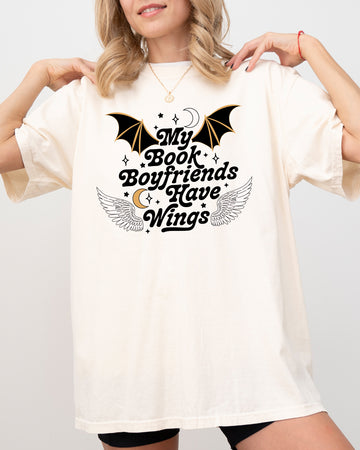 My Book Boyfriends Have Wings, ACOTAR, Bat Boys, SJM, Velaris, Rhysand, Azriel, Cassian Tshirt Comfort Colors T-Shirt