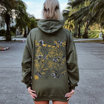 Floral Pattern Botanical Flowers Hoodie