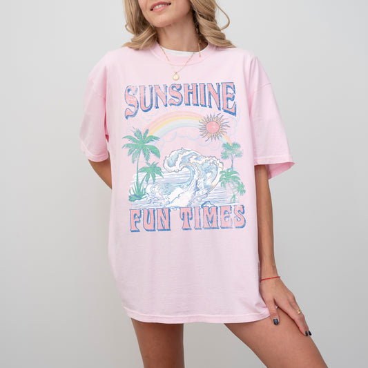 Sunshine Fun Times, Beach Vibes, Palm Tree, Summer Vacation, California, Hot Girl Summer, Tshirt