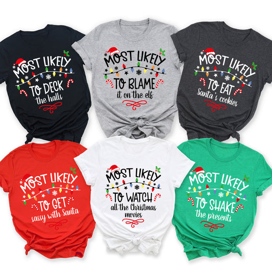 Most Likely To Christmas Family Tees - 60 Designs!