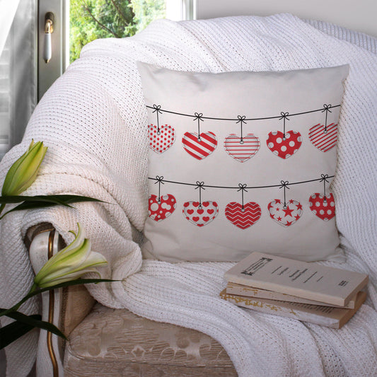 Hanging Hearts -  Pillow Cover