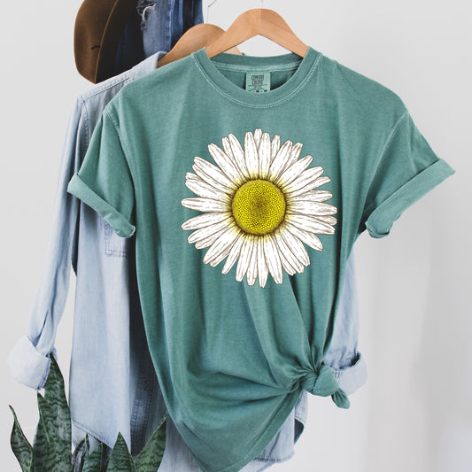 Daisy Floral Plant Lover Vintage Comfort Colors Tshirt