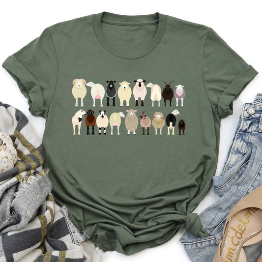Sheep Lovers Super Soft Tees, Farm Animal Shirts, Illustration, Breeds