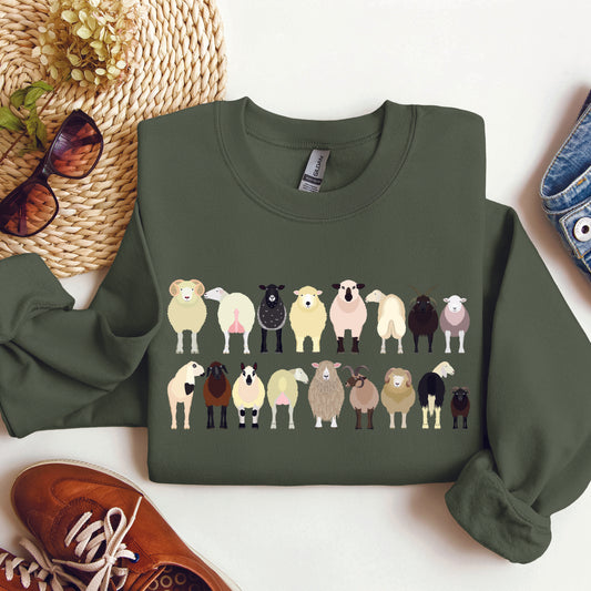 Sheep Breeds Farm Animal Lover Sweatshirt