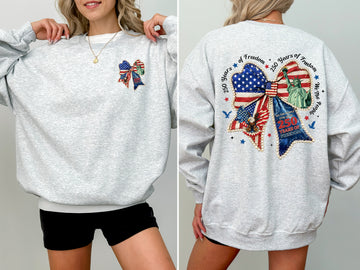 250 Years of Freedom, America, USA, Bow, Ribbons, We The People Sweatshirt