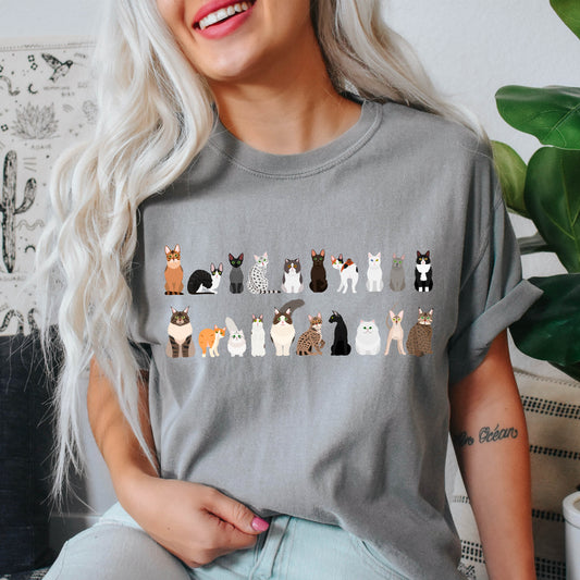 Cat Lovers Comfort Color Tees, Farm Animal Shirts, Illustration, Breeds, Pet