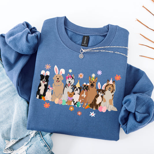 Adorable Dogs, Easter, Bunny, Jesus, Rabbit, Holiday Sweatshirt