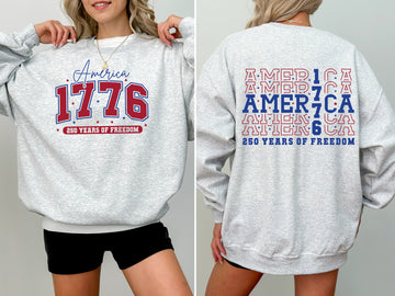 America 1776, 250 Years of Freedom, USA, Patriotic, Sweatshirt