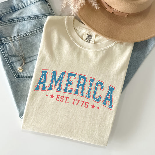 America, 1776, Patriotic, 4th of July Comfort Colors Tshirt