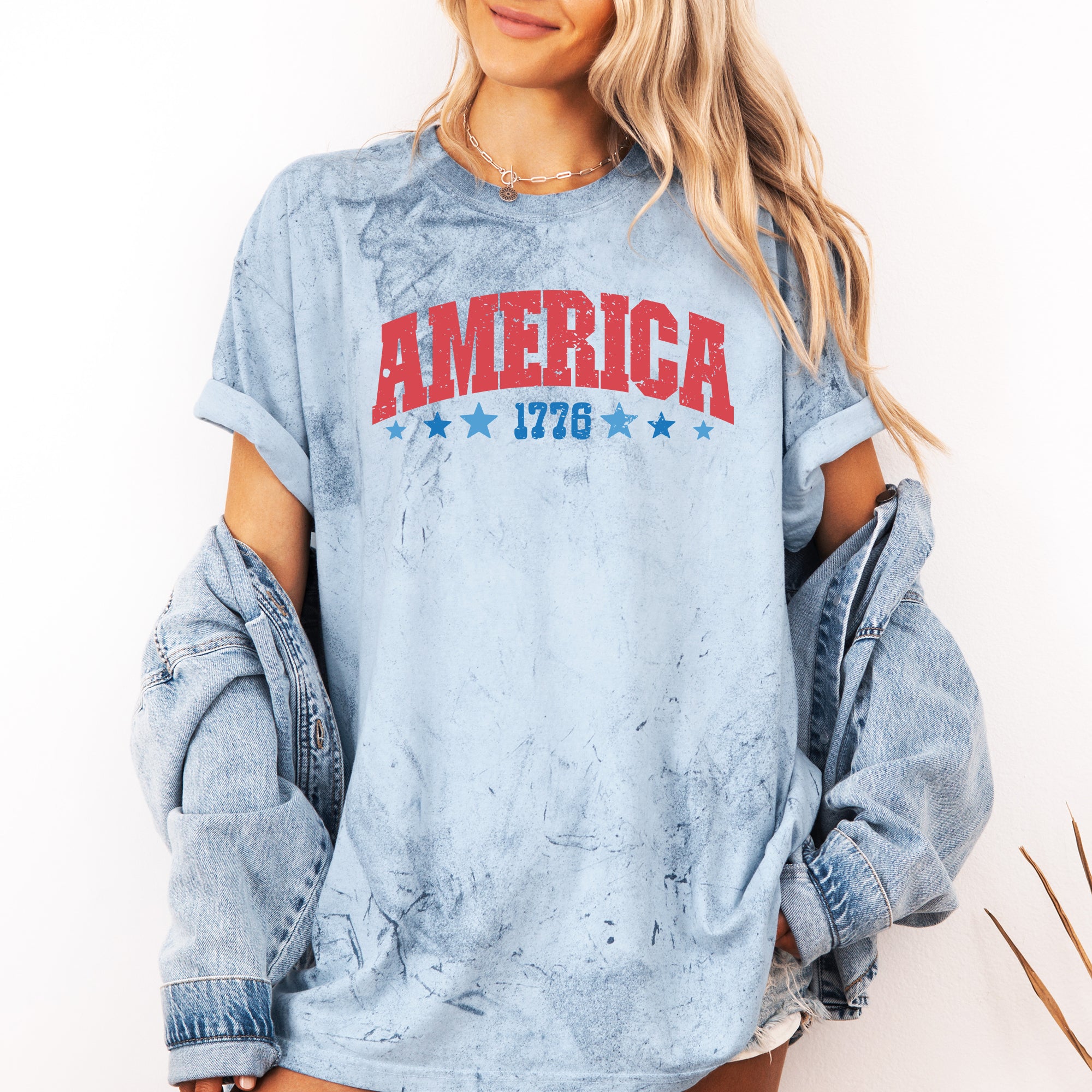 America, 1776, Varsity Patriotic T-Shirt | Refinery Number One
