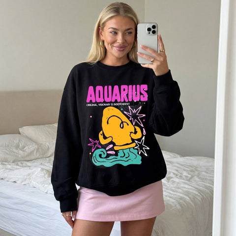 Colorful Zodiac Signs, Horoscope Vibes, Astrology, Aquarius, Aries, Cancer, Capricorn, Gemini, Leo, Libra, Pisces, Sagittarius, Scorpio, Taurus, Virgo, Gift, Trendy Sweatshirt