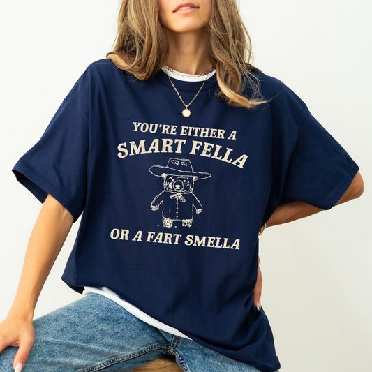 Are You A Smart Fella Or Fart Smella, Bear, Funny, Aesthetic Meme, Comfort Colors Tshirt