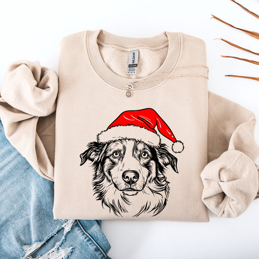 Australian Shepherd, Santa, Dog, Christmas, Dog Lover, Pet Sweatshirt