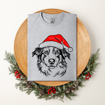 Australian Shepherd, Santa, Dog, Christmas, Dog Lover, Pet T-Shirt Comfort Colors T-Shirt