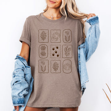 Autumn Flowers, Minimalist, Gorgeous, Fall, Pumpkin, Tshirt