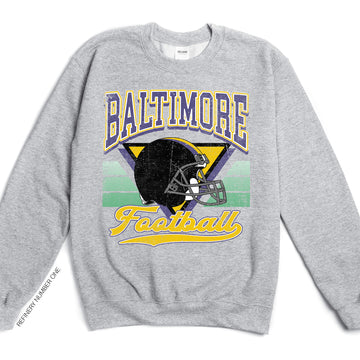Baltimore Football Vintage Reversible Two-Sided Game Day Edition Premium Sweatshirt