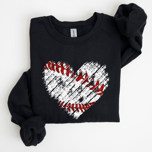 Baseball, Heart, Mom, Mother's Day Sweatshirt