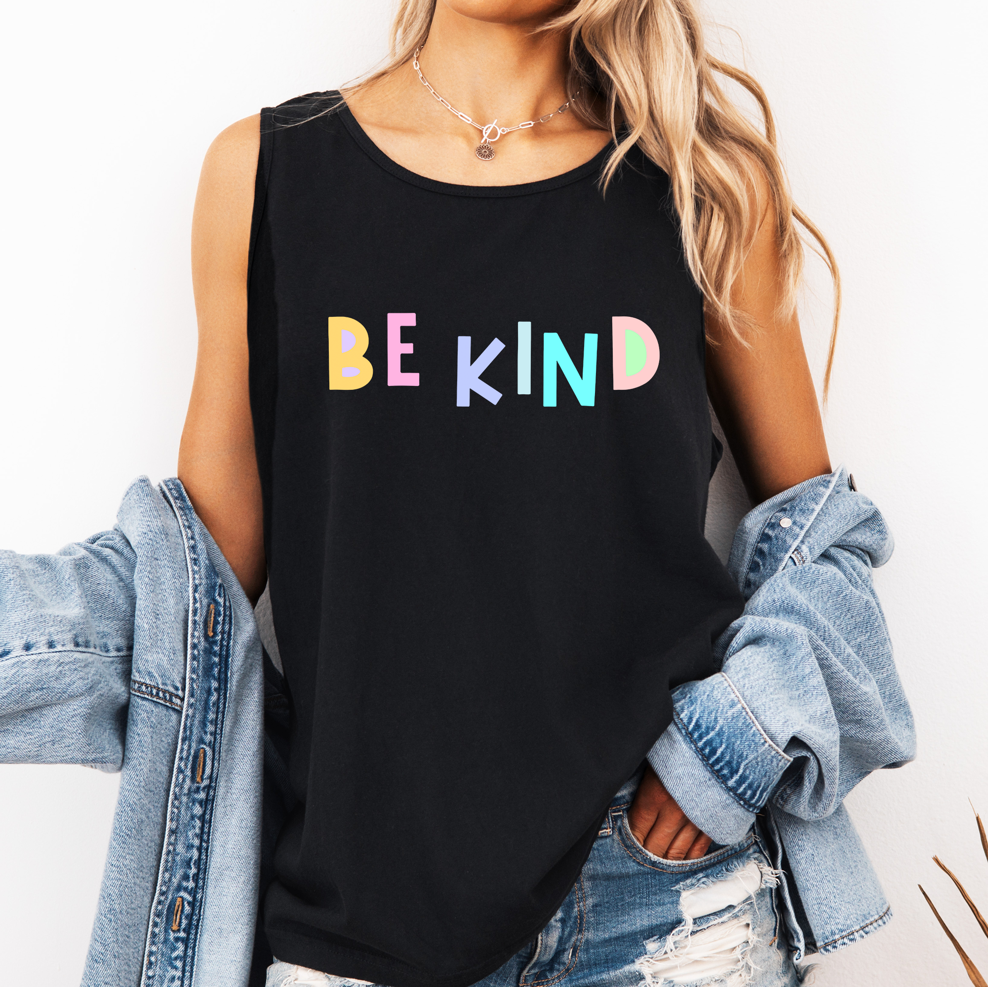 Be Kind, Colorful, Sassy, Sarcastic, Minimalist, Funny Comfort Colors Tank Top