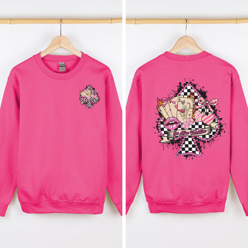 Be My Valentine, Grungy Retro, Valentine's Day, Love, Cupid Sweatshirt