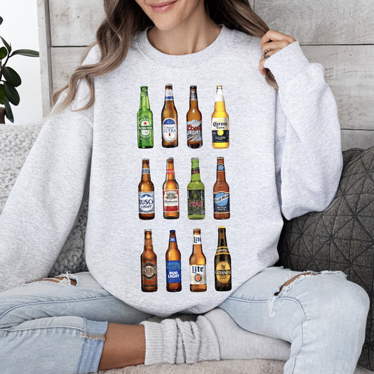 Beer Bottles, Photo Grid Sweatshirt, Trend