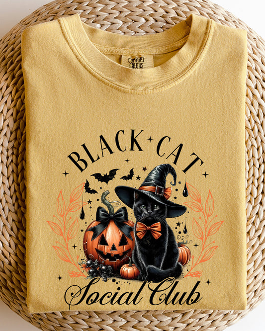 Black Cat Social Club, Coquette, Halloween, Witch, Pumpkin, Jack-o-lantern Shirt