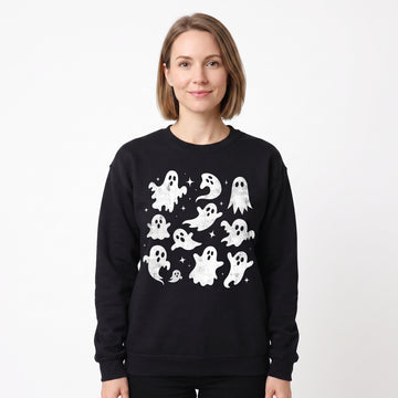 Model wearing the Blank Canvas sweatshirt in Black