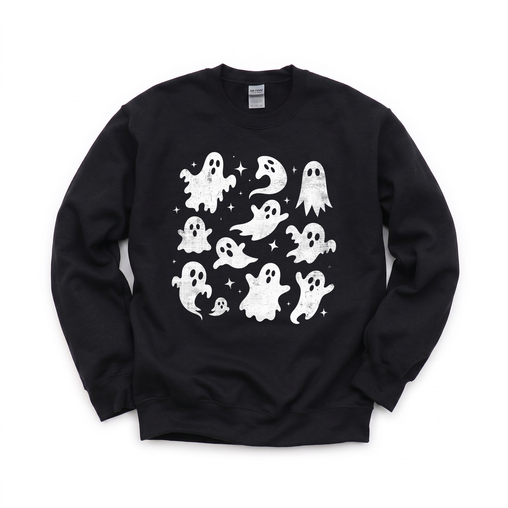 Blank Canvas graphic on Gildan 18000 in Black
