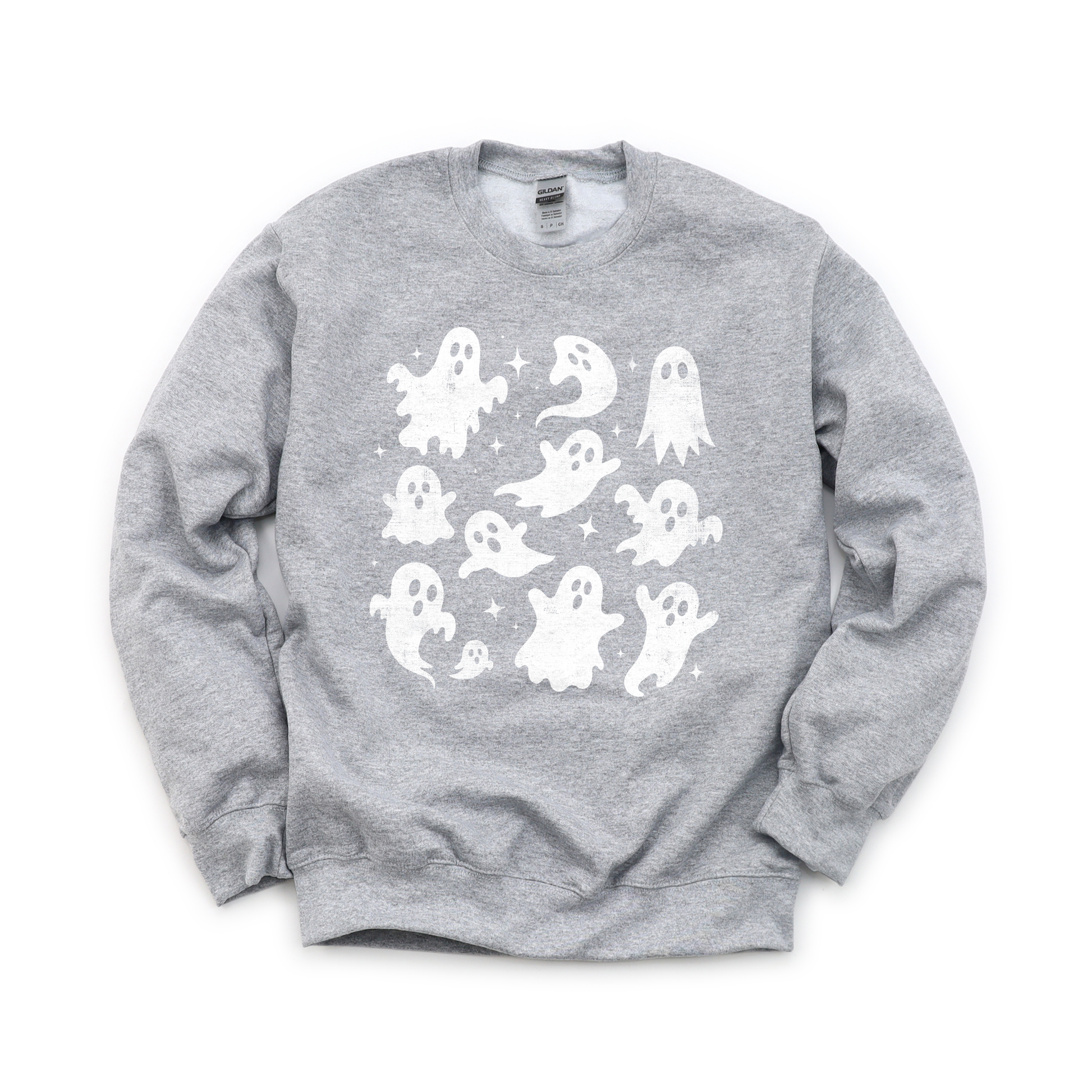 Blank Canvas graphic on Gildan 18000 in Sport Grey