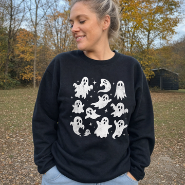 Model wearing the Blank Canvas sweatshirt in Black