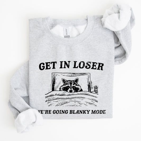 Blanky Mode, Raccoon, Meme, Aesthetic, Funny  Sweatshirt
