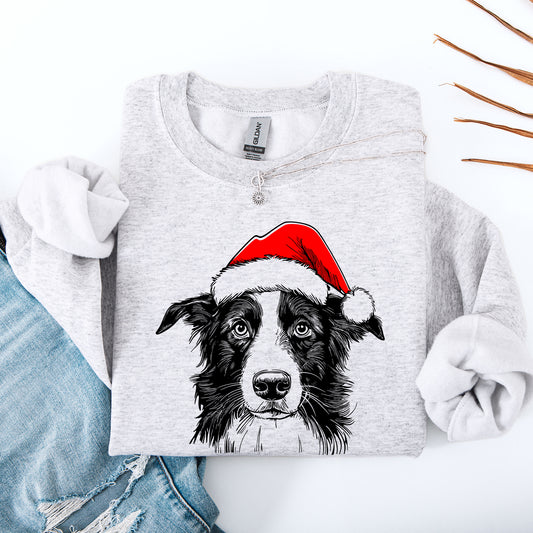 Border Collie, Santa, Dog, Christmas, Dog Lover, Pet Sweatshirt