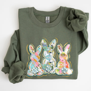 Brushstroke, Easter, Peter Cottontail Watercolor Sweatshirt