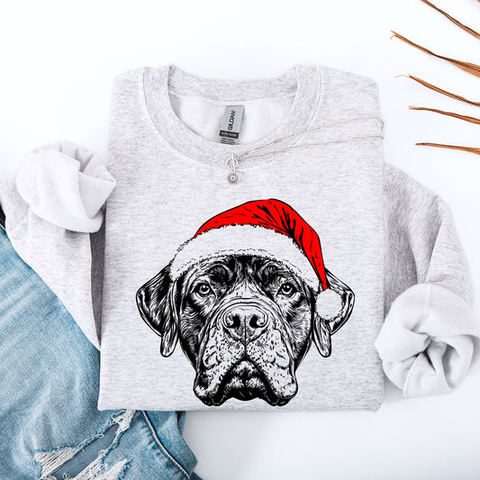 Bull Mastiff, Santa, Dog, Christmas, Dog Lover, Pet Sweatshirt