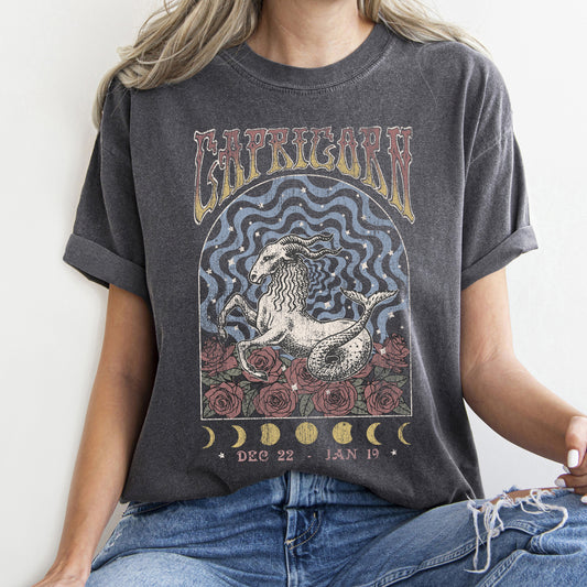 Capricorn Zodiac Comfort Colors Tees, Horoscope, Astrology