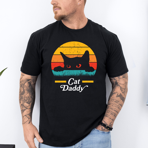 Cat Daddy, Summer Tshirt, 80s Vintage, Men's Graphic Tee, Trending Tshirt