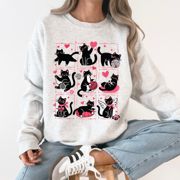 Cat Lover, Valentine's Day, Cute, Adorable, Love Sweatshirt