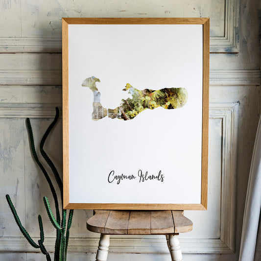 Cayman Islands Watercolor Map